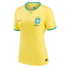 Damen Fußballbekleidung Brasilien Heimtrikot WM 2022 Kurzarm